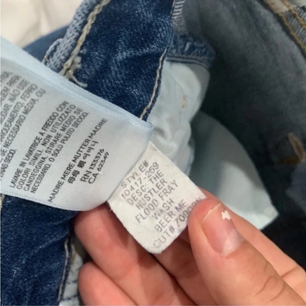 ✅ Mother SUPERIOR Jeans The Hustler Flood Fray in Beer Me